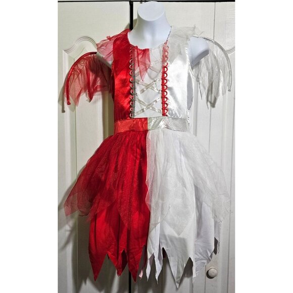 Naughty and Nice Costume Devil Angel Dress Halo Horns Headband Wings Halloween S - Picture 4 of 6